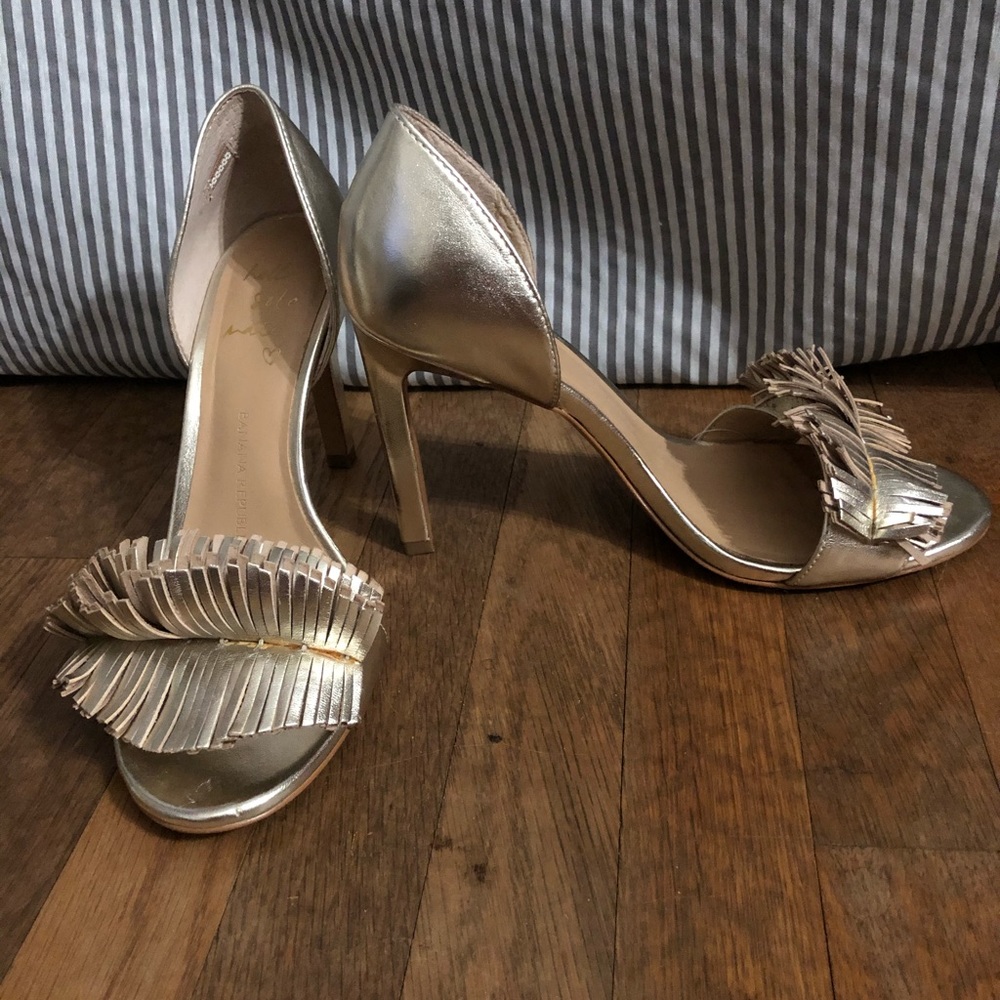 Gold Banana Republic Open Toe Stiletto